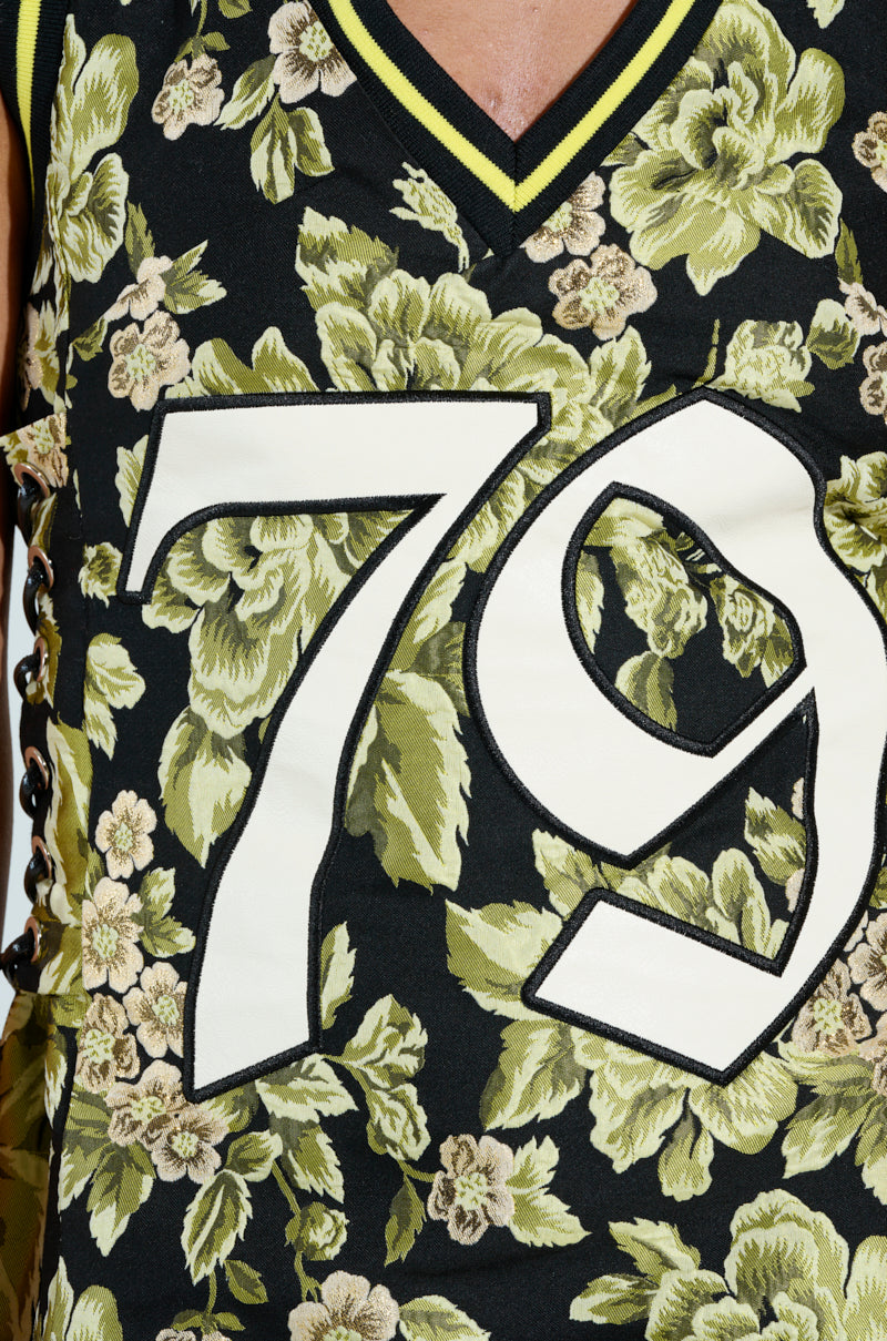 RENAISSANCE ON THE COURT BROCADE MINI DRESS