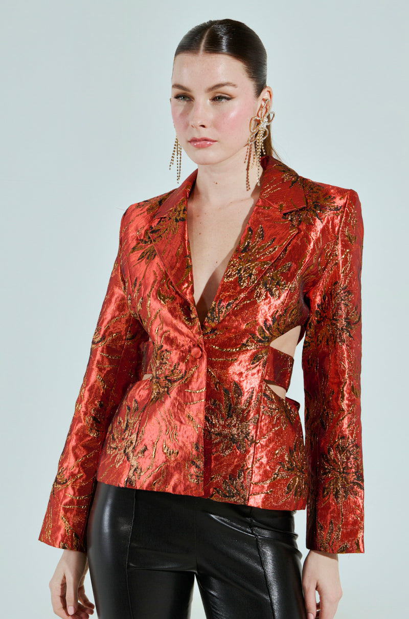 COCKTAIL HOUR CUT-OUT BLAZER