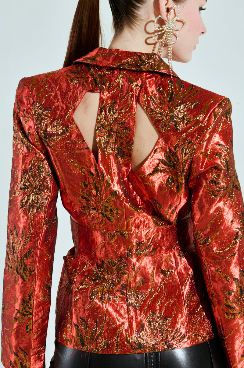 COCKTAIL HOUR CUT-OUT BLAZER