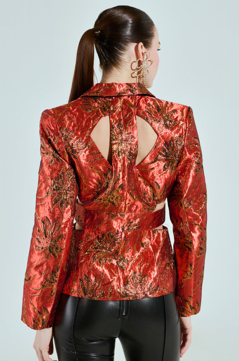COCKTAIL HOUR CUT-OUT BLAZER