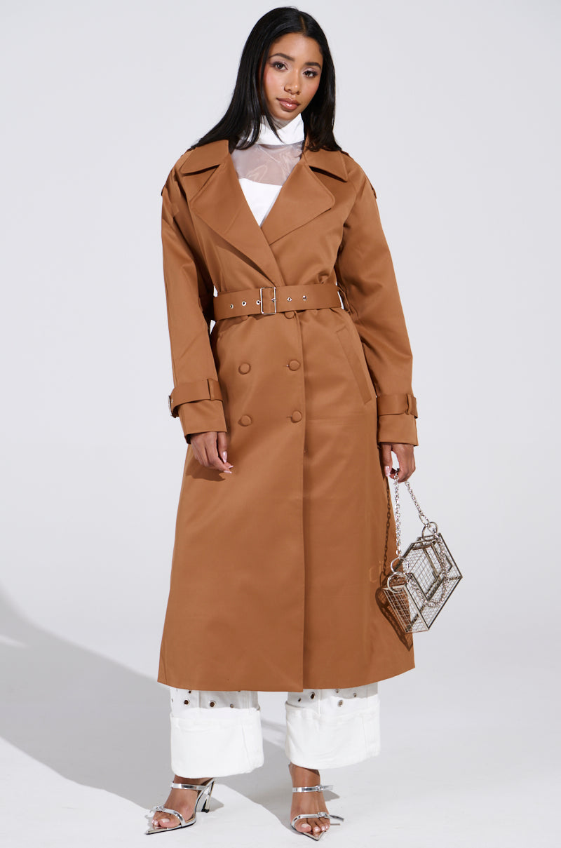 NEW YORK MINUTE TRENCH IN BROWN