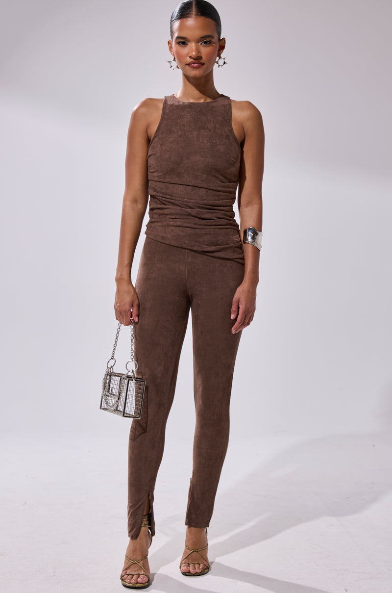 CHOCOLATE HEAVEN SUEDE LEGGING