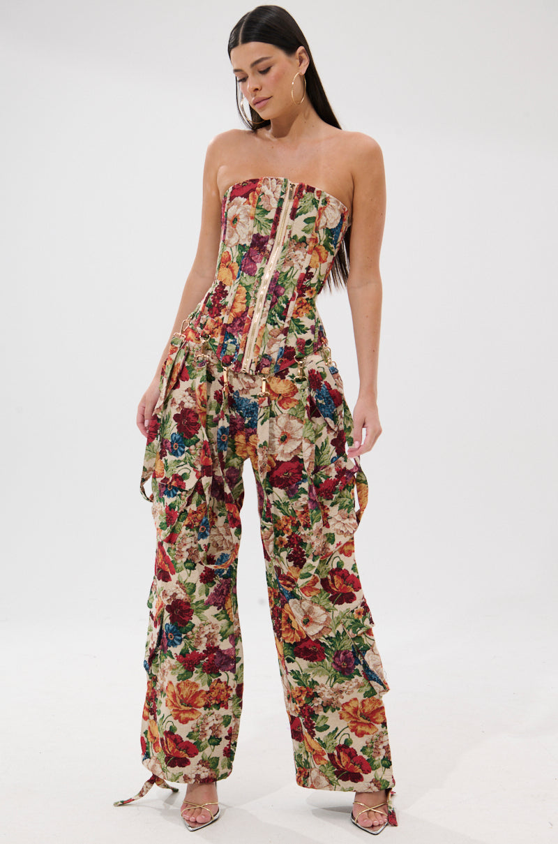 FLORAL FOR DAYS BROCADE TROUSER