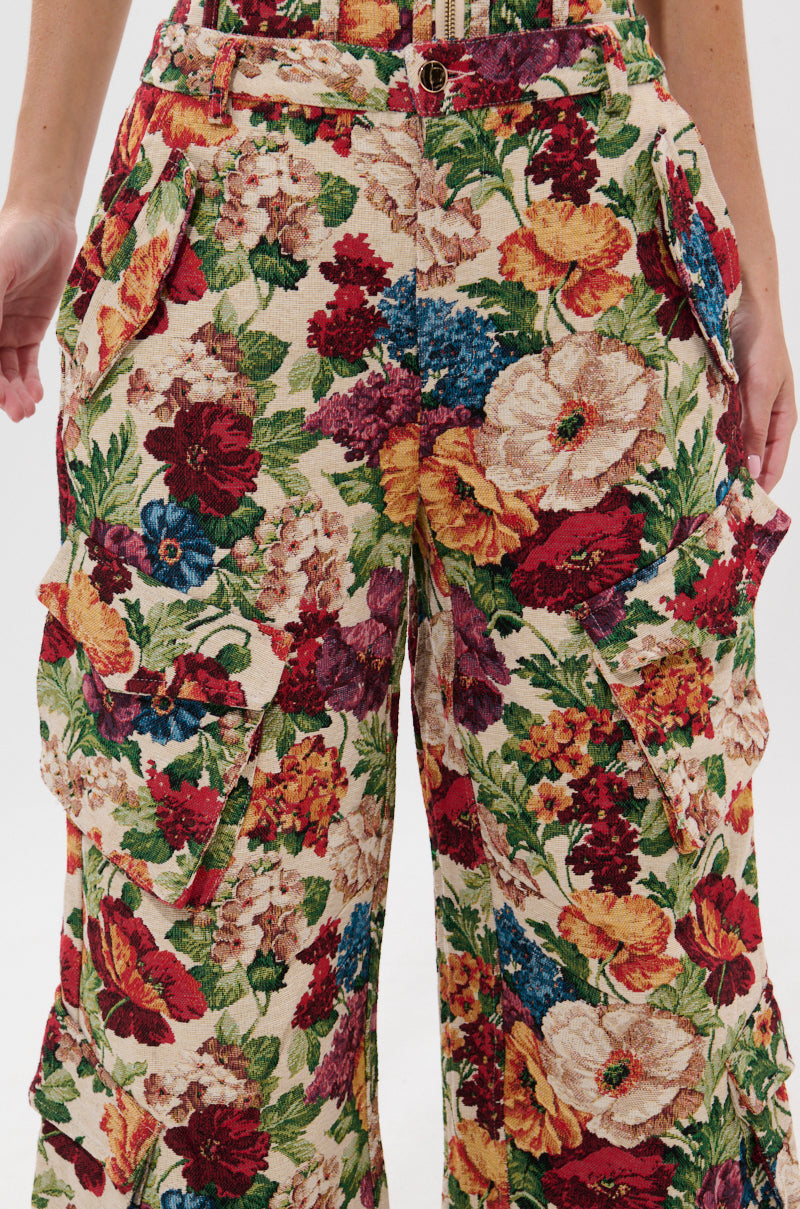 FLORAL FOR DAYS BROCADE TROUSER