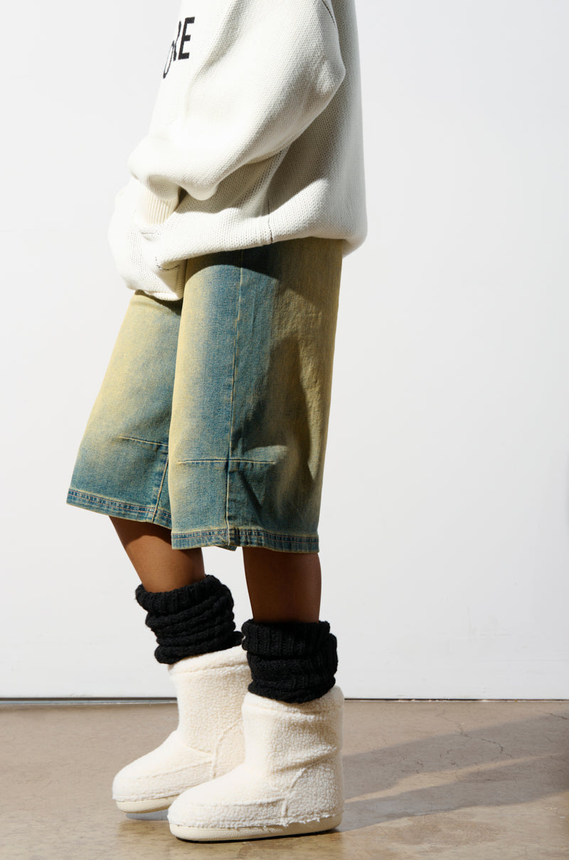 AZALEA WANG SWEETING WHITE SHERPA BOOTIE