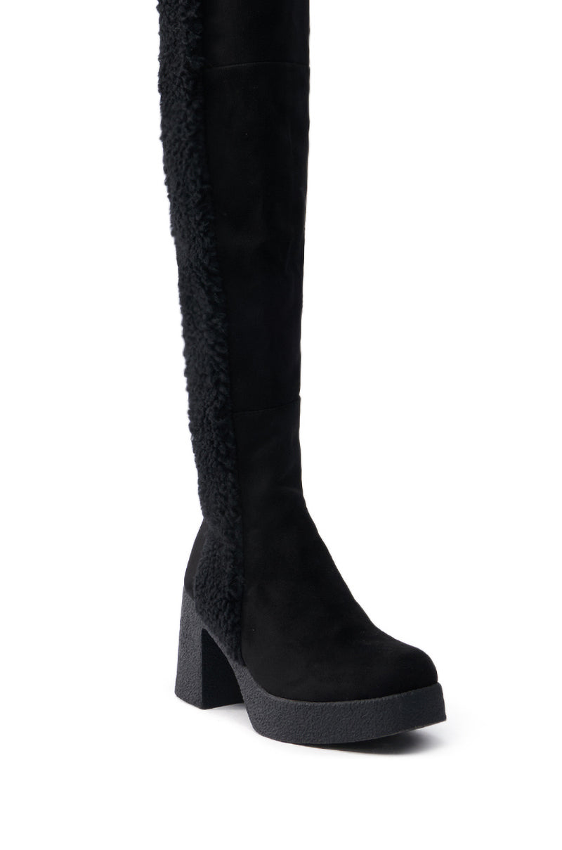 TOP TIER BLACK CHUNKY BOOT