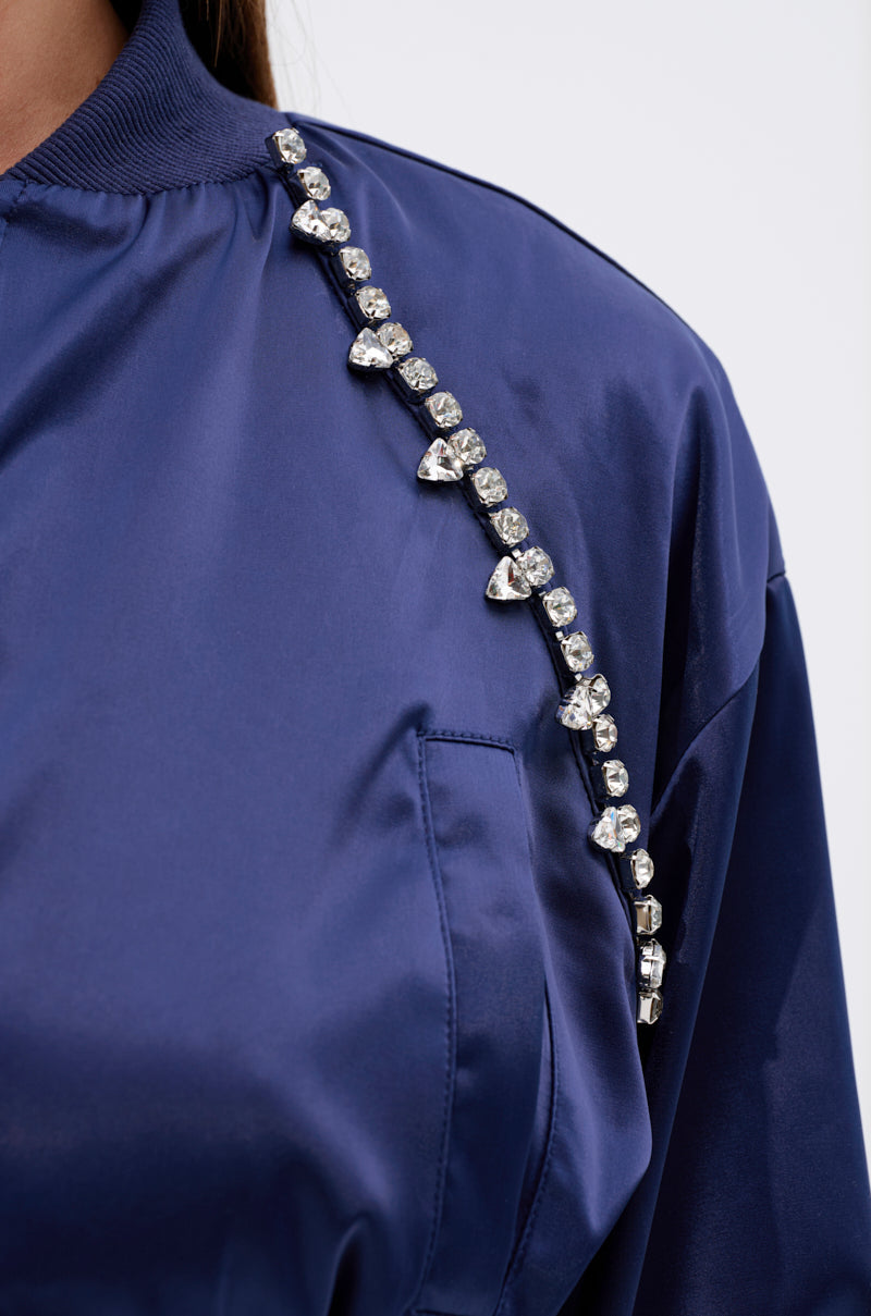 CALL BACK SATIN BOMBER