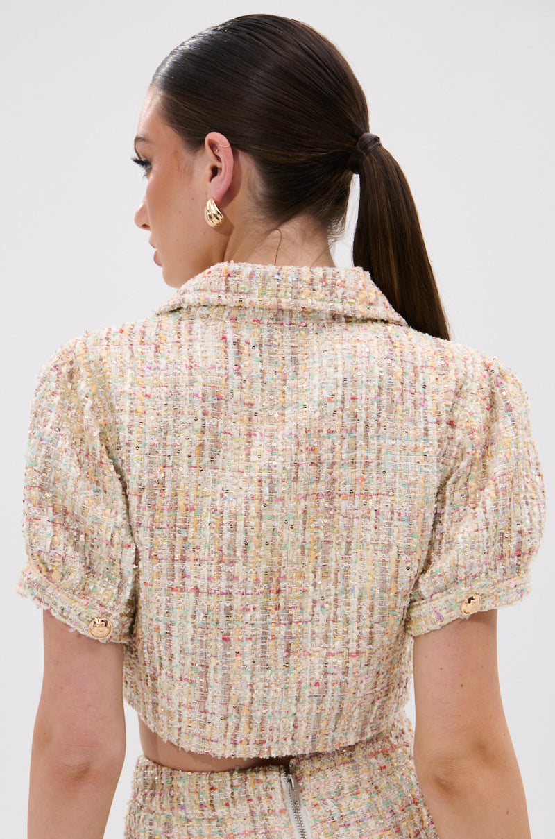 EVERY BIT OF PRETTY TWEED BUTTON DOWN