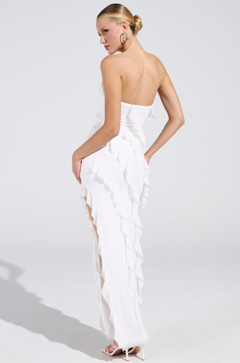 ELLA MESH TUBE DRESS IN WHITE