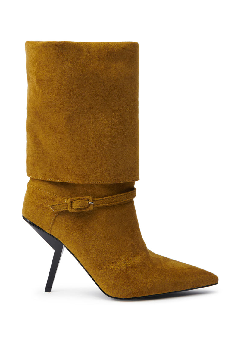 AZALEA WANG WINDING OLIVE STILETTO BOOTIE