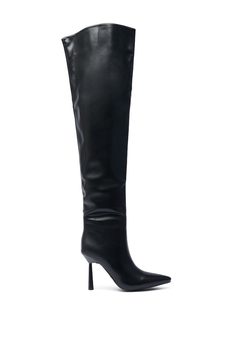 AZALEA WANG WYNNDY BLACK THIGH HIGH BOOT