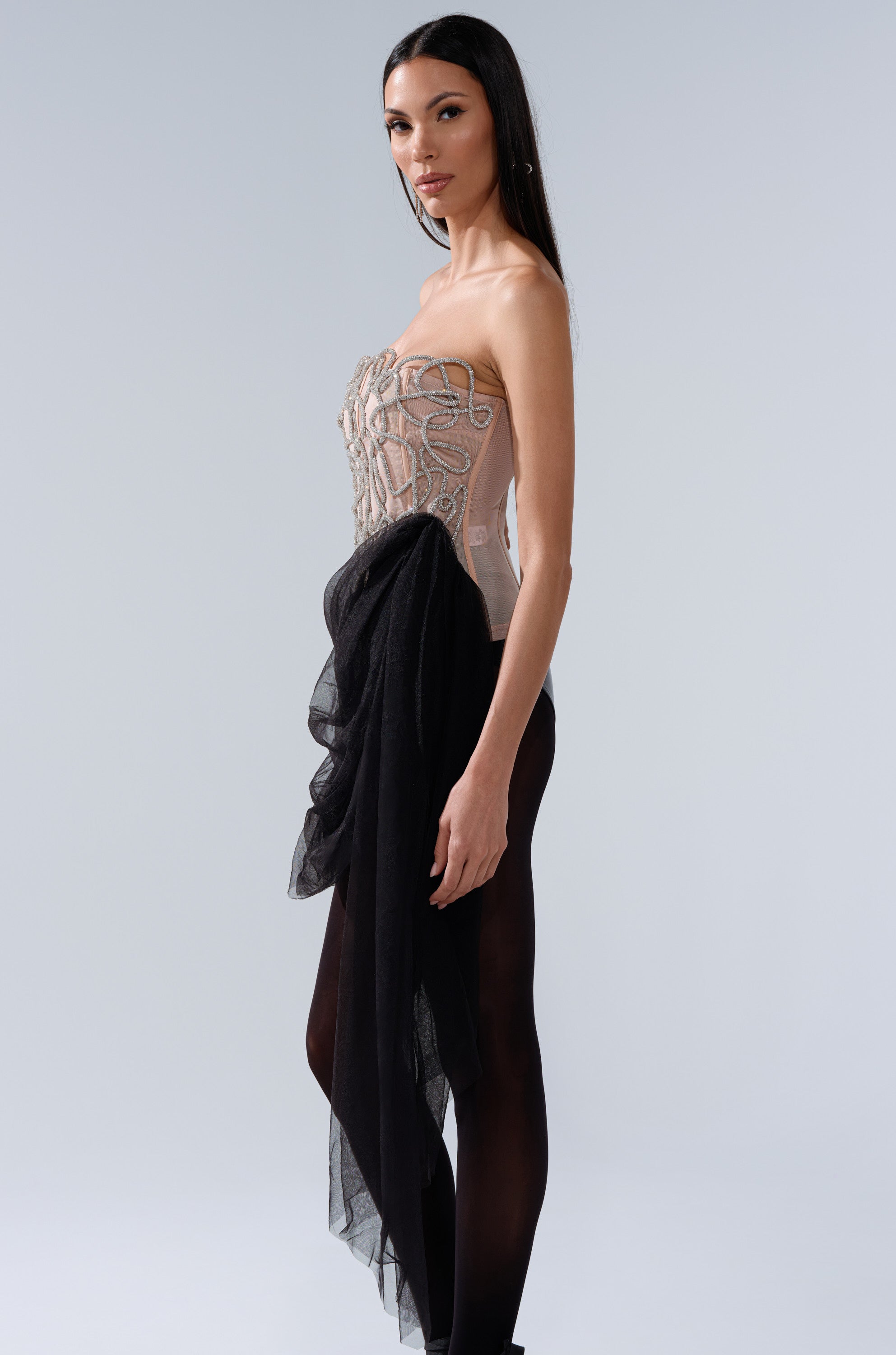 GIRL GO GET IT EMBELLISHED CORSET