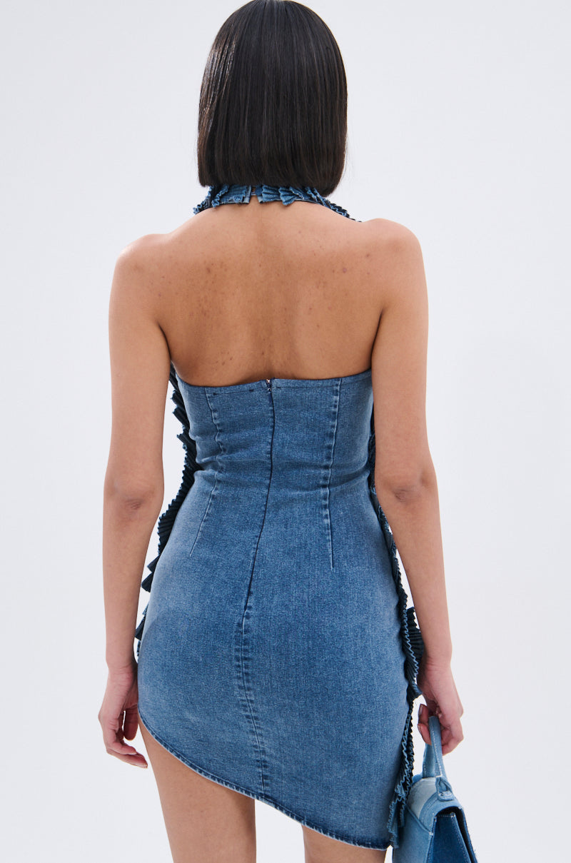 ONE OF ONE DENIM MINI DRESS