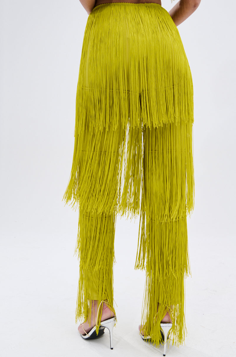 OH SO FRINGE PANTS IN GREEN