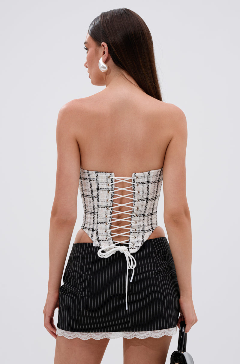 HEAVEN SENT TWEED CORSET