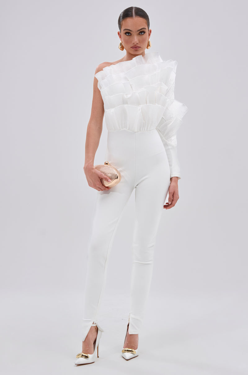 ADA RUFFLE TOP BANDAGE JUMPSUIT