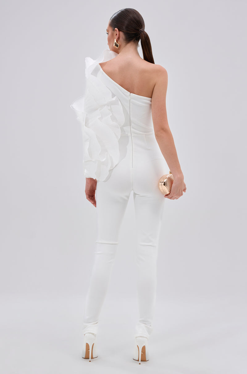 ADA RUFFLE TOP BANDAGE JUMPSUIT