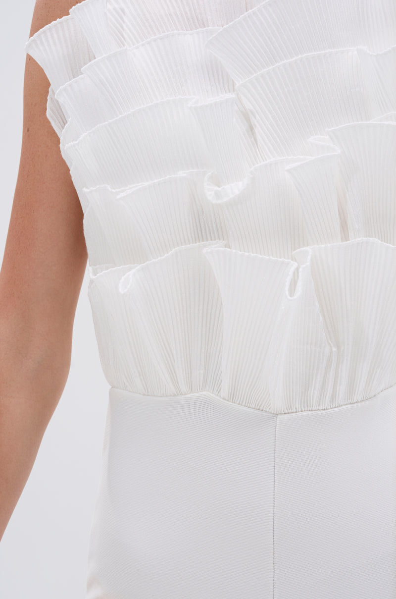 ADA RUFFLE TOP BANDAGE JUMPSUIT