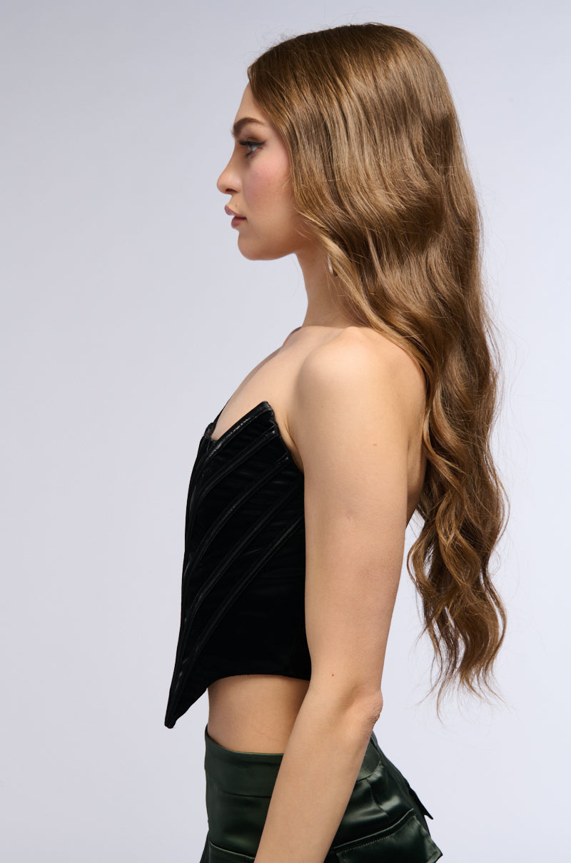 ABOUT LAST NIGHT CORSET TOP IN BLACK