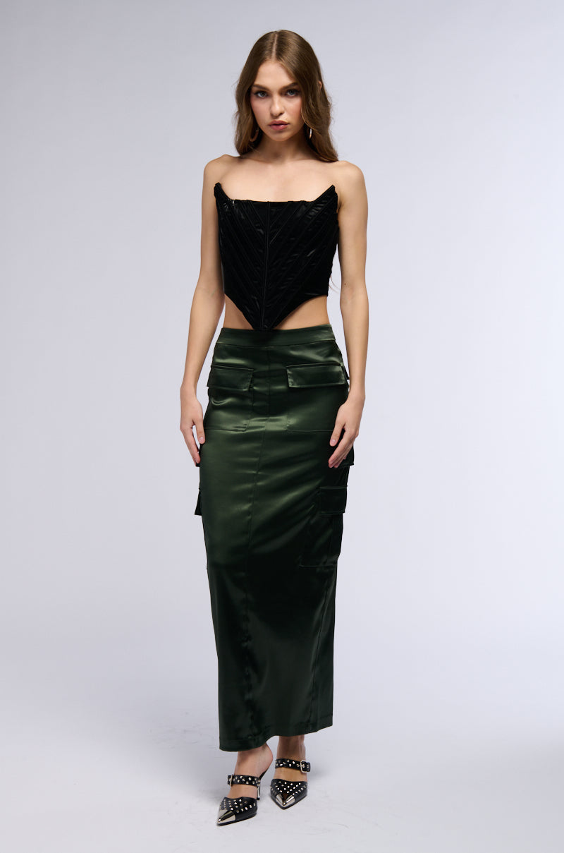 ABOUT LAST NIGHT CORSET TOP IN BLACK