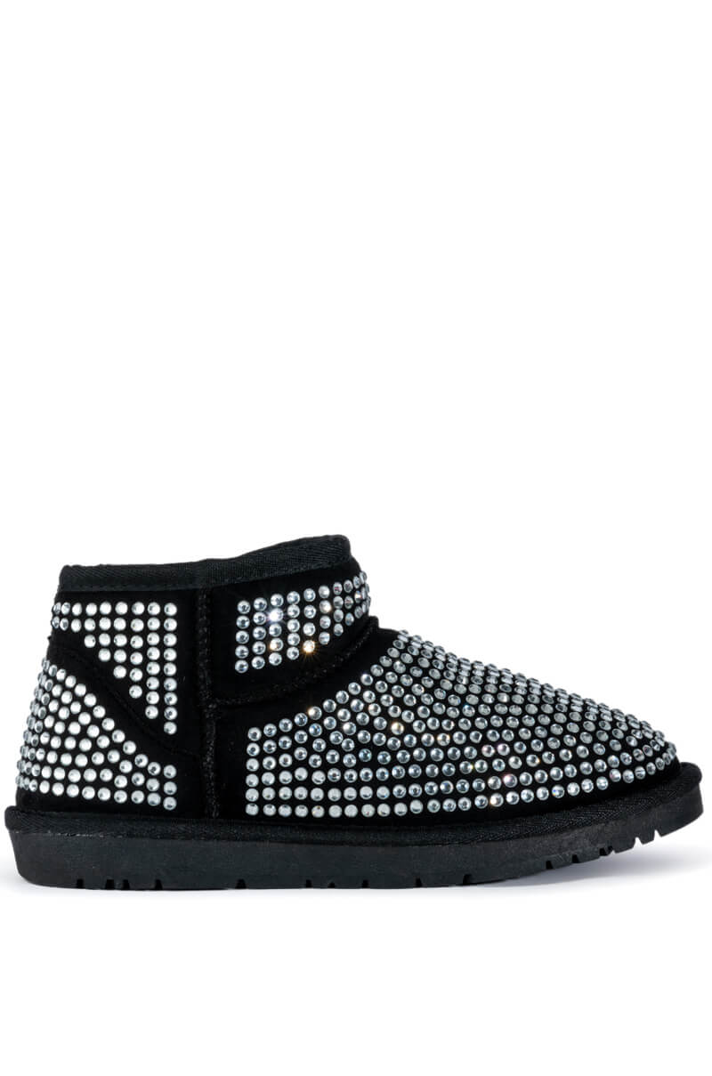 AKIRA FAIRYSTALE BLING BOOTIE IN BLACK