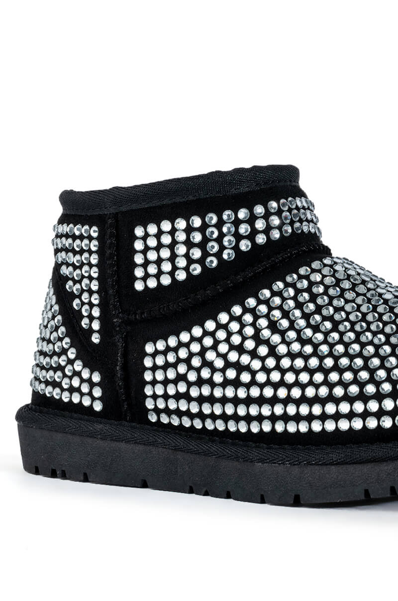 AKIRA FAIRYSTALE BLING BOOTIE IN BLACK