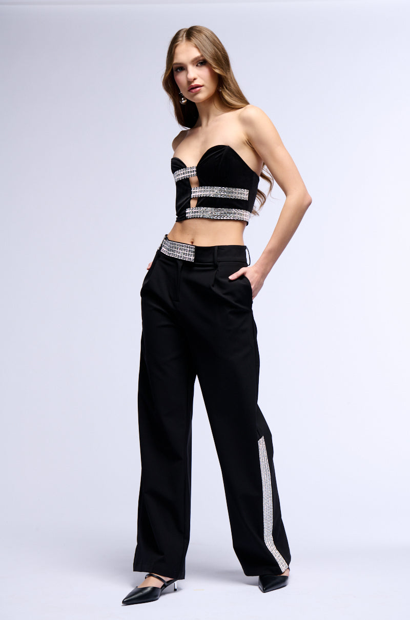 ALL NIGHT DREAM WOVEN WIDE LEG TROUSER