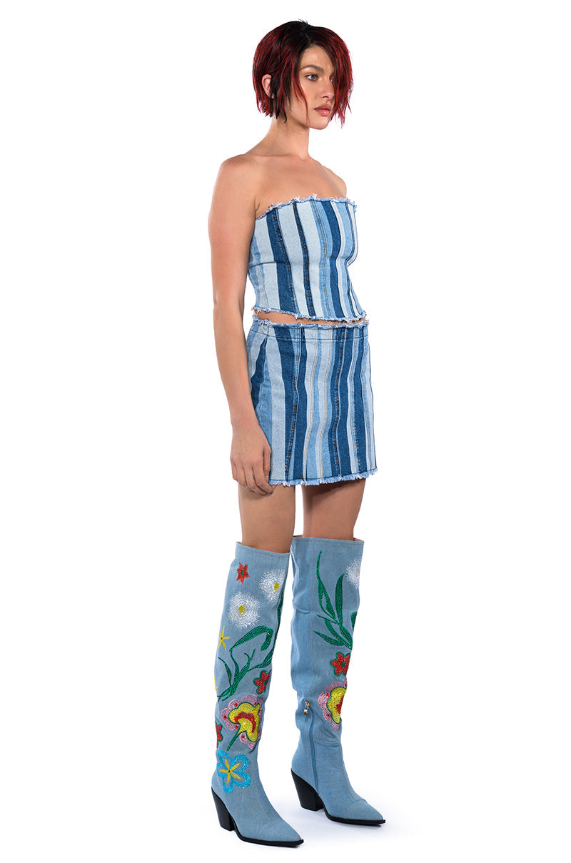 ALL THINGS DENIM MINI SKIRT