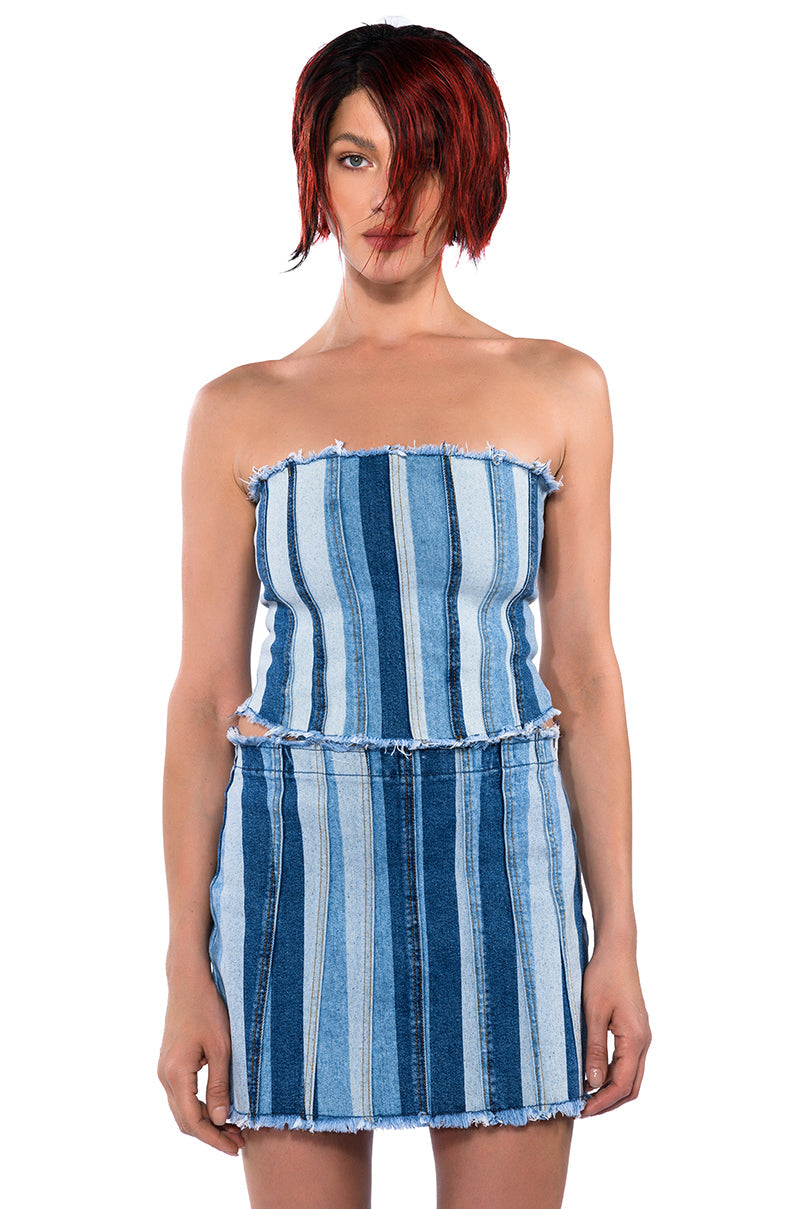 ALL THINGS DENIM MINI SKIRT