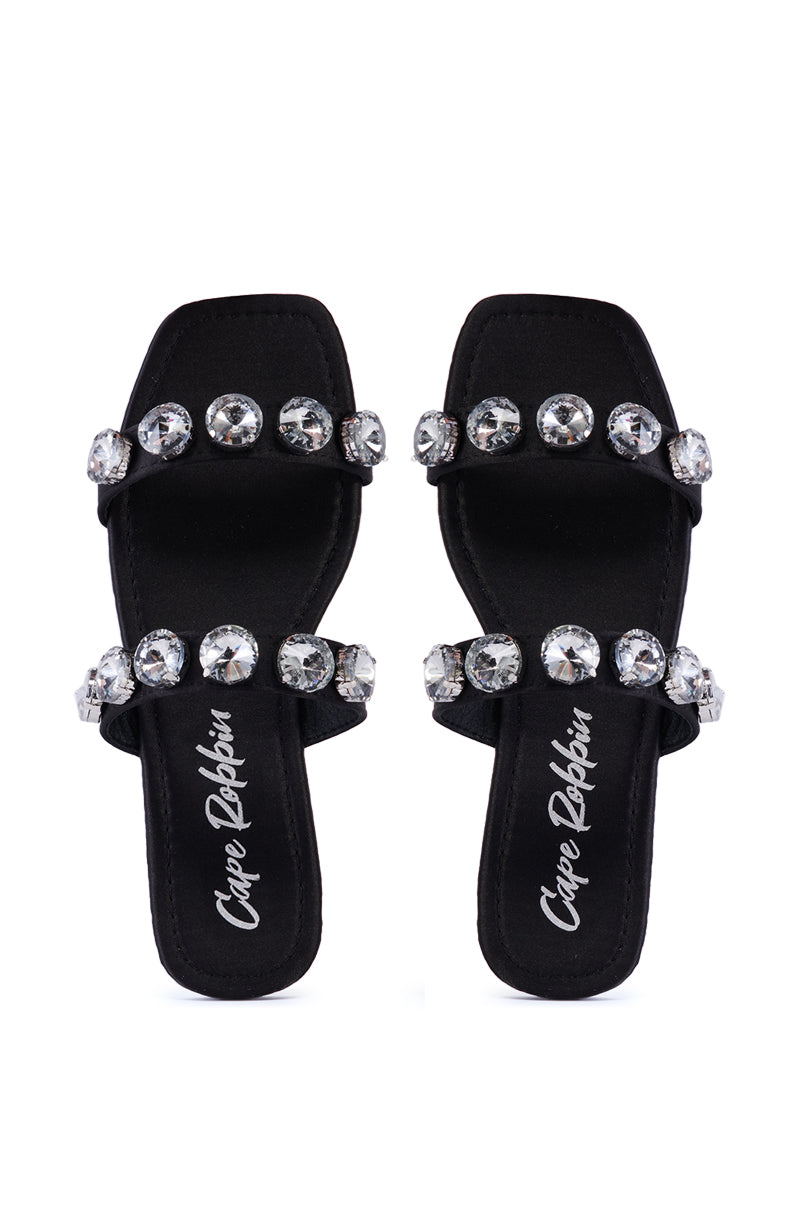 ANNICE BLACK GEM EMBELLISHED SANDAL