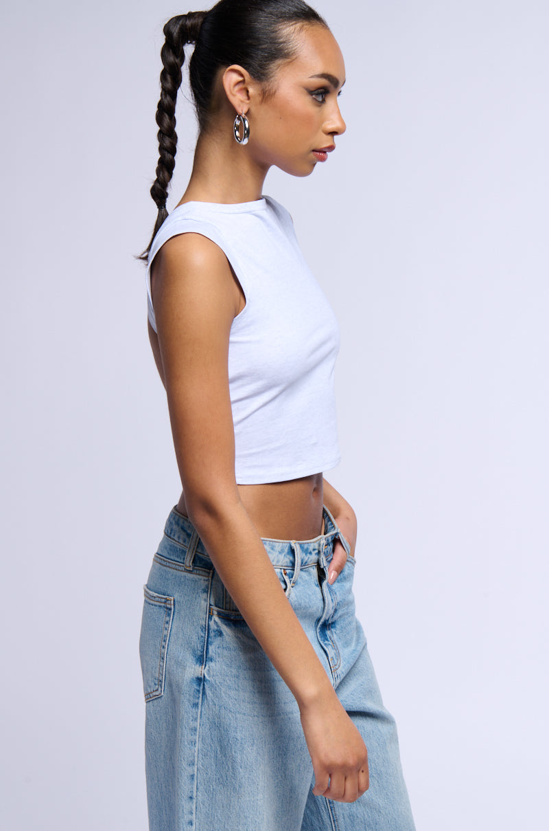 AVERY CAP SLEEVE OPEN BACK T SHIRT