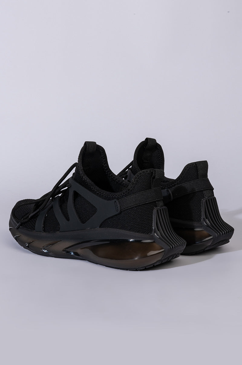 AZALEA WANG ALL EYES ON ME FLAT SNEAKER IN BLACK