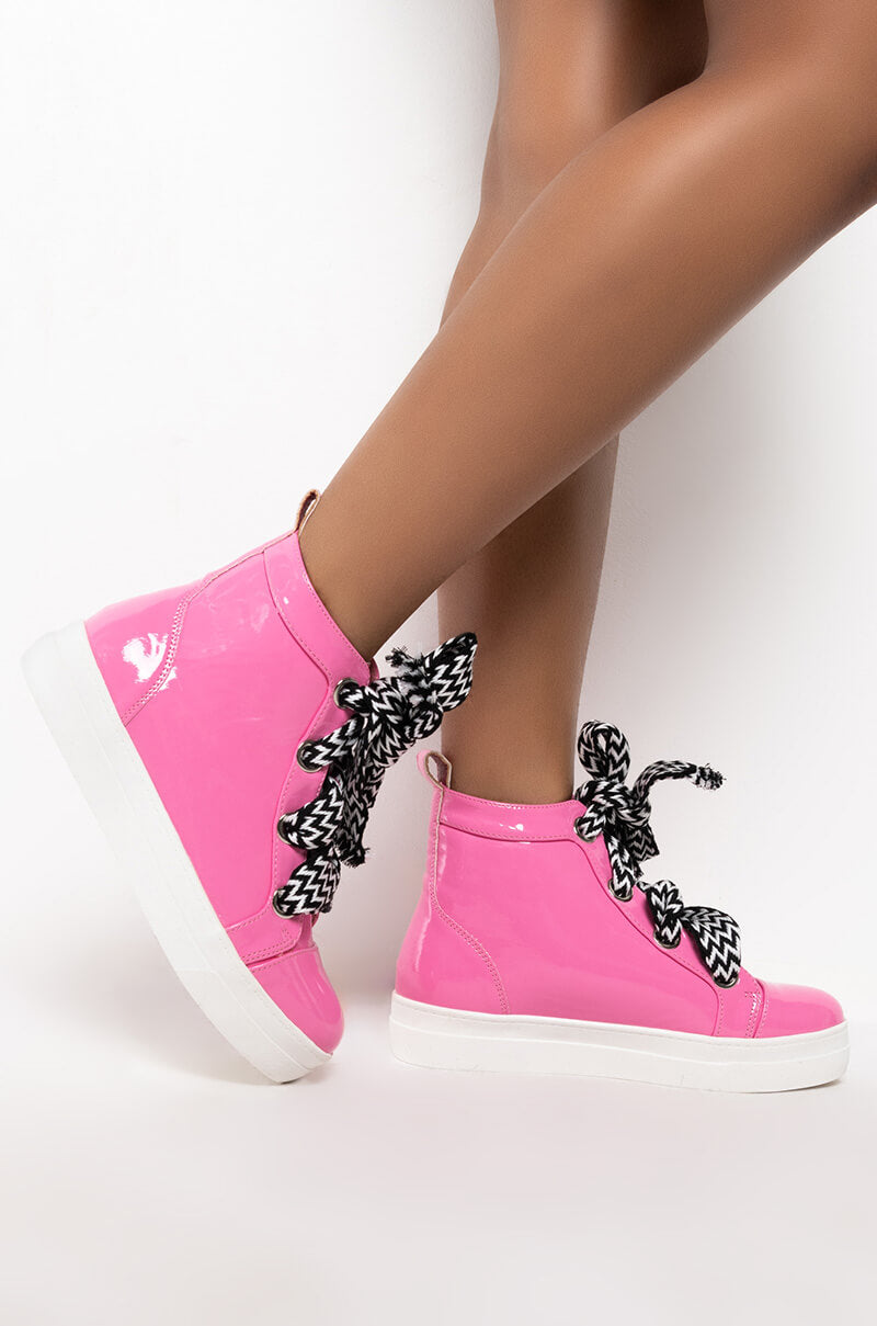 AZALEA WANG ALL FOR YOU FLAT SNEAKER IN PINK