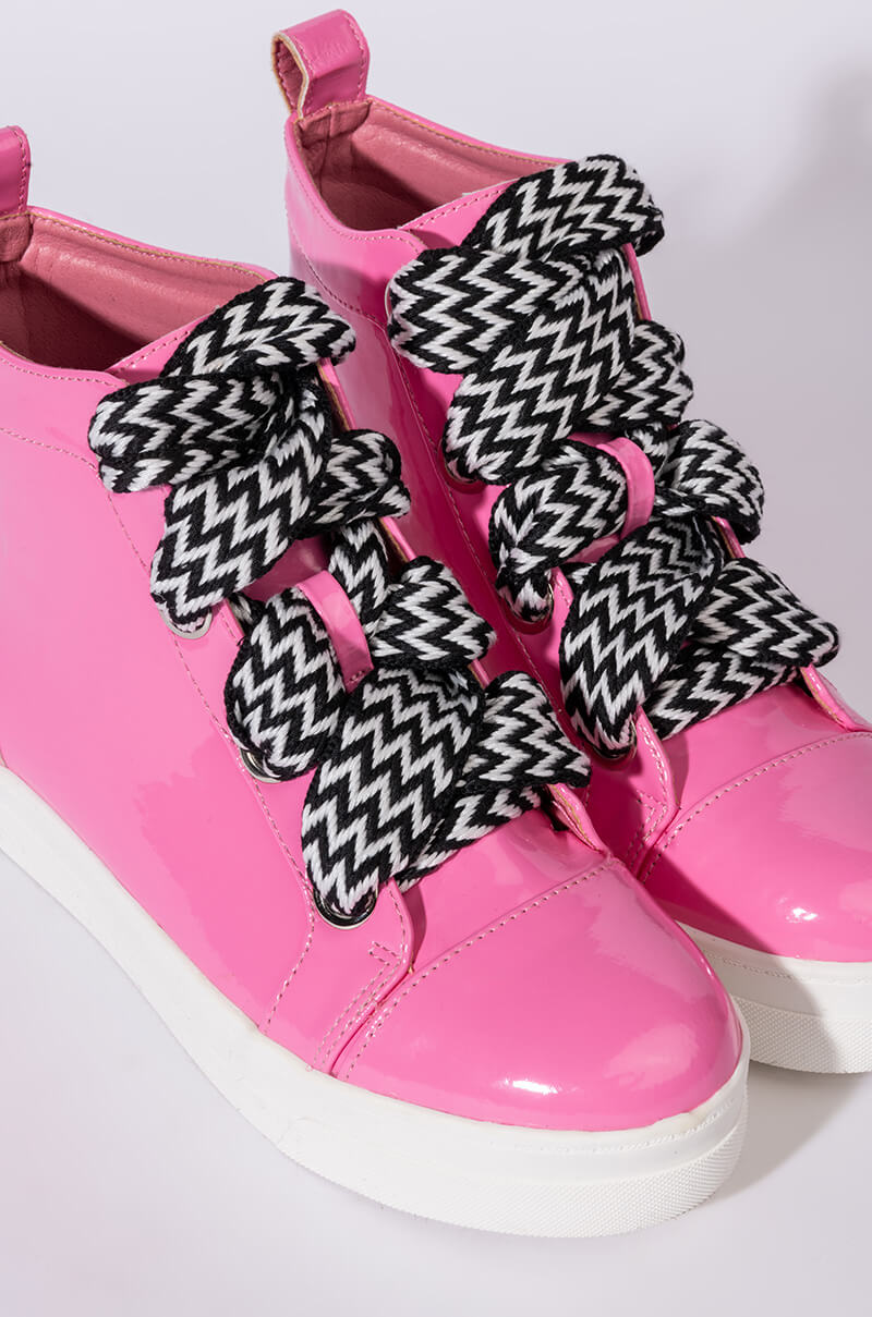 AZALEA WANG ALL FOR YOU FLAT SNEAKER IN PINK