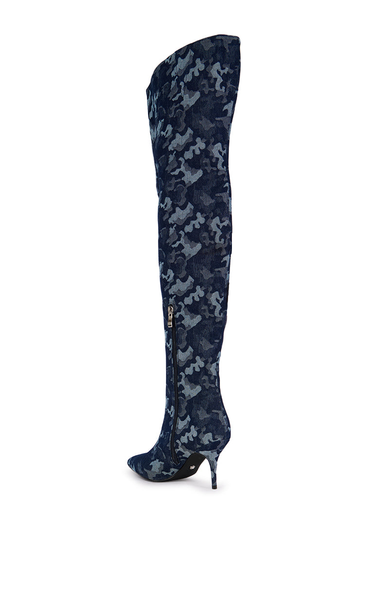 AZALEA WANG AMPLIFY BLUE CAMO BOOT