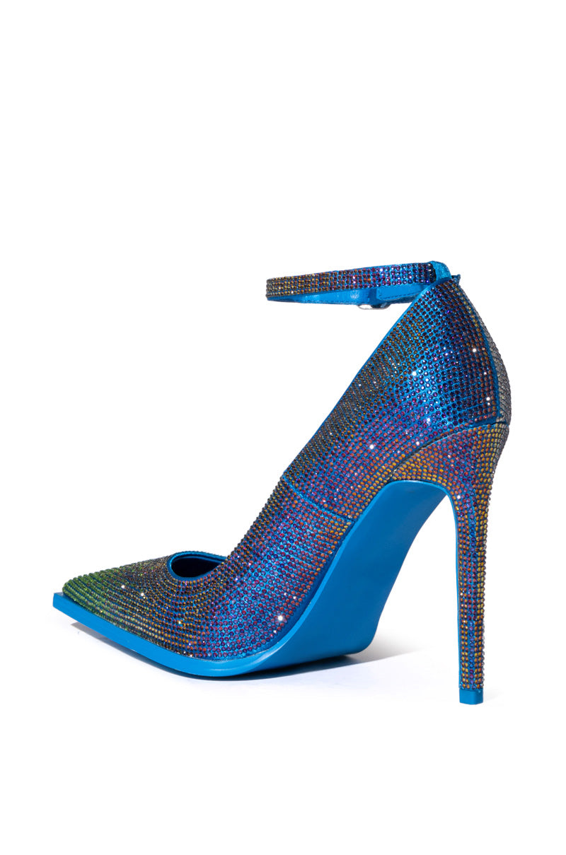 AZALEA WANG BRIE EMBELLISHED PUMP IN BLUEMULTI