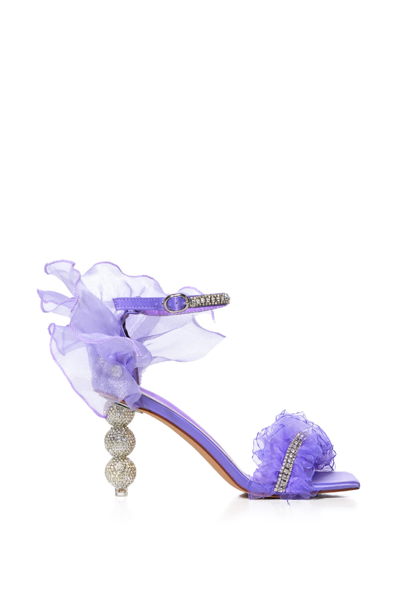 AZALEA WANG MAEMAE PURPLE NOVELTY HEEL SANDAL