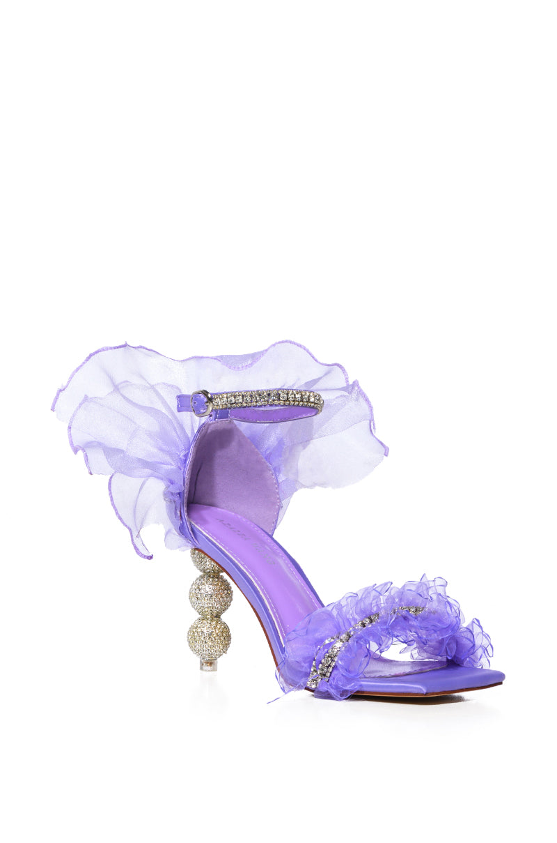 AZALEA WANG MAEMAE PURPLE NOVELTY HEEL SANDAL