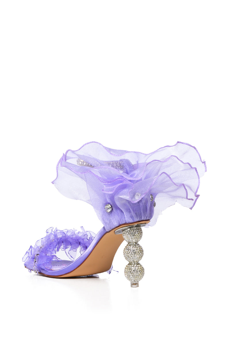 AZALEA WANG MAEMAE PURPLE NOVELTY HEEL SANDAL