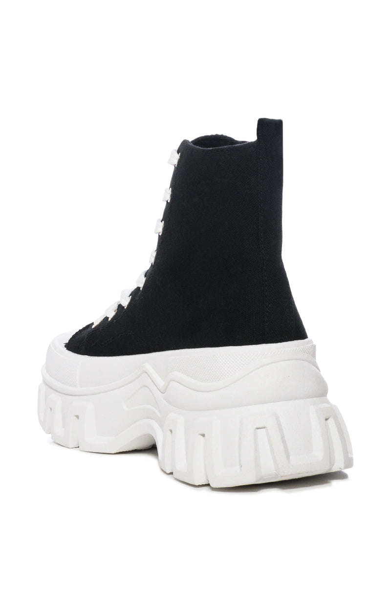 AZALEA WANG CHANEY HIGH TOP SNEAKER IN BLACK