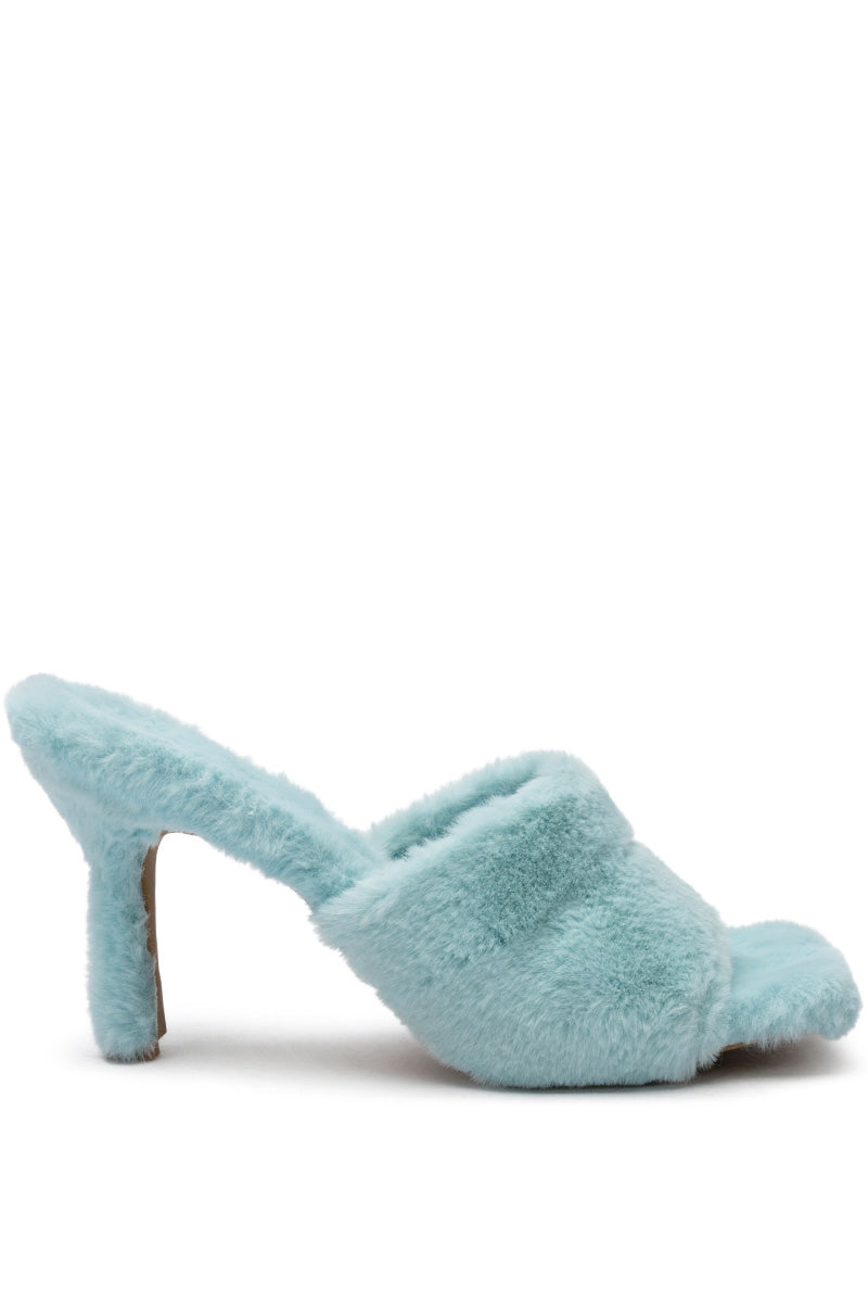 AZALEA WANG DICKINSON FUR MULE IN BLUE