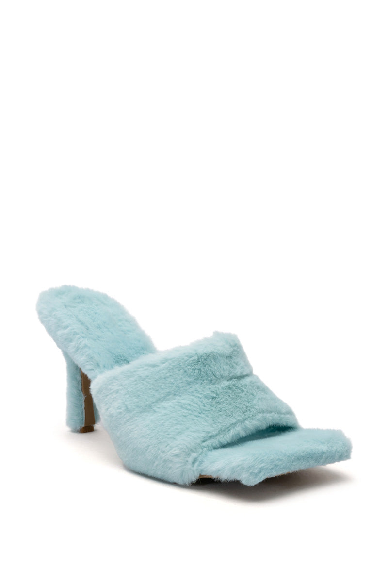 AZALEA WANG DICKINSON FUR MULE IN BLUE