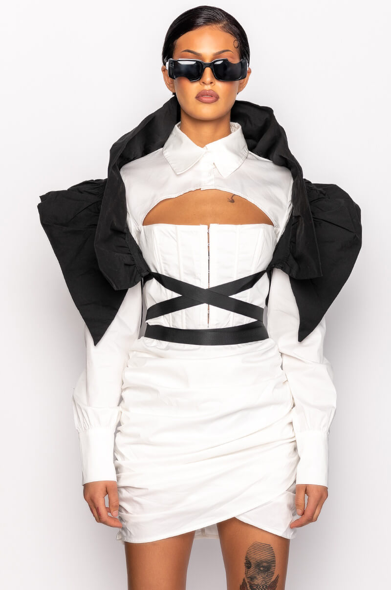 DION STATEMENT BOLERO SHRUG