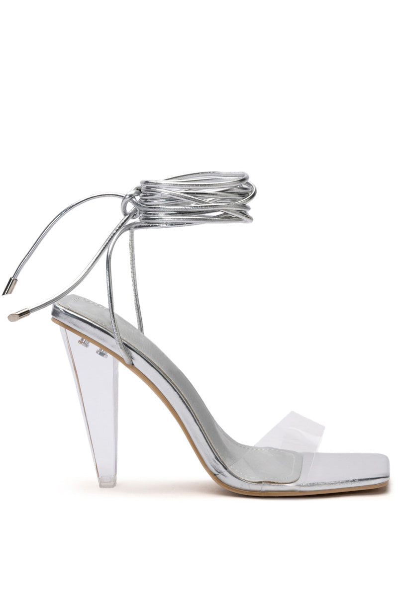 AZALEA WANG FREMONT PVC SANDAL IN SILVER