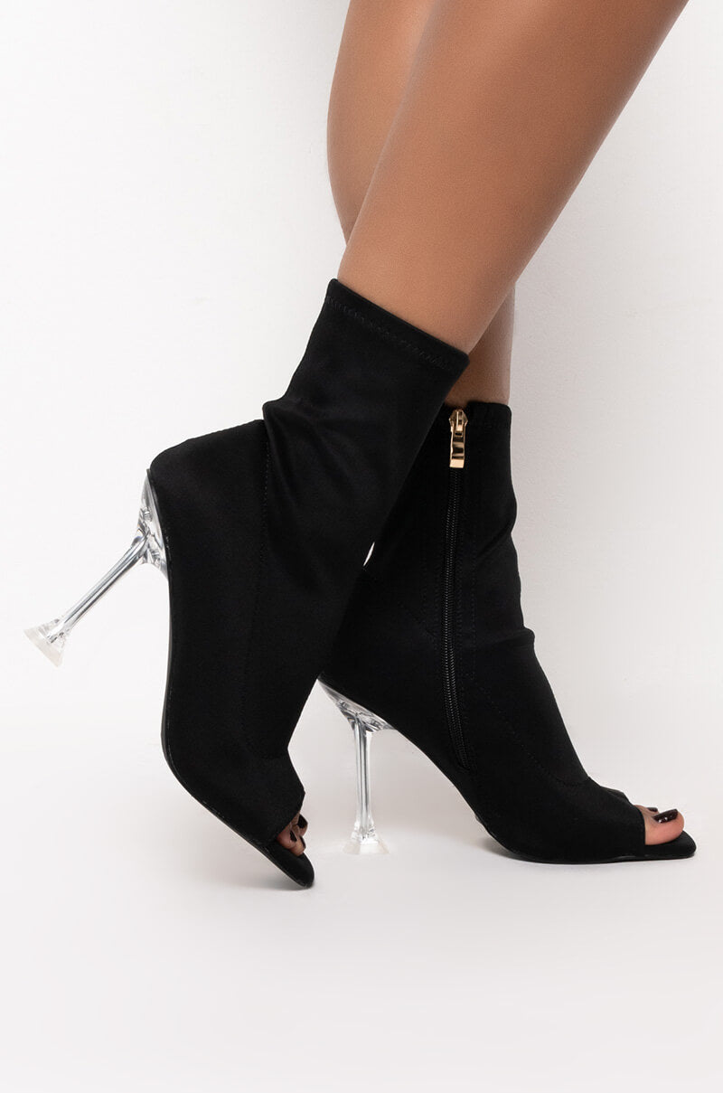 AZALEA WANG GOT ME IN THE MOOD STILETTO BOOTIE IN BLACK