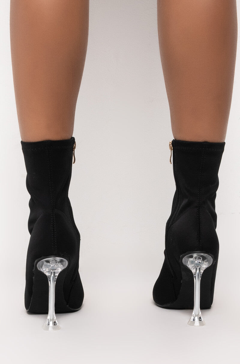 AZALEA WANG GOT ME IN THE MOOD STILETTO BOOTIE IN BLACK