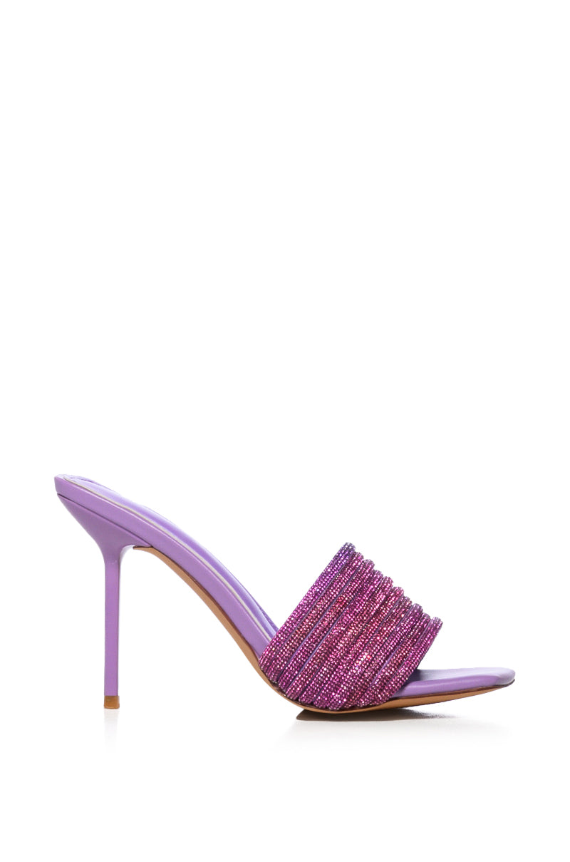 AZALEA WANG FRYE EMBELLISHED STILETTO SANDAL IN PURPLE