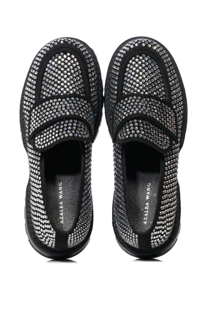 AZALEA WANG HEMMY EMBELLISHED LOAFER