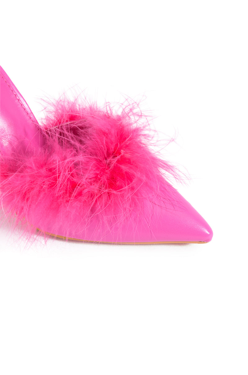 AZALEA WANG JABBA FEATHER PUMP IN PINK