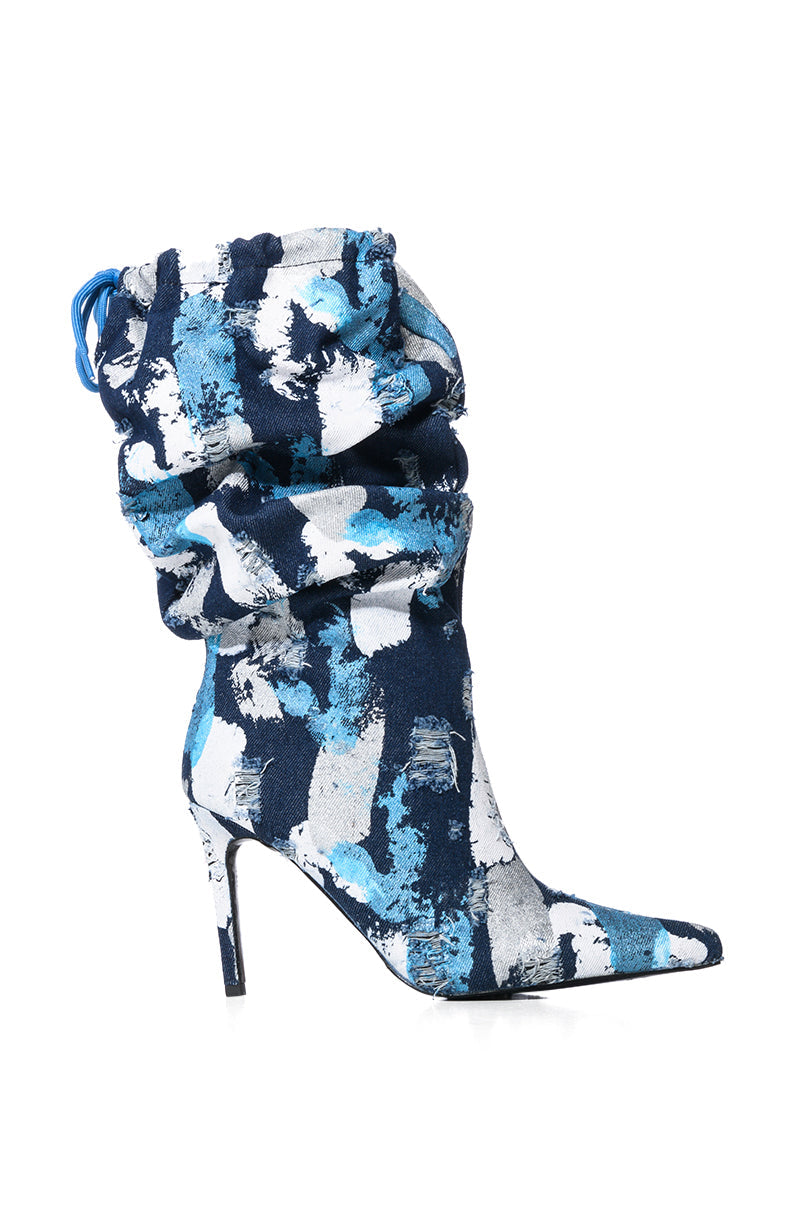 AZALEA WANG JAYCEE MULTI PAINT STROKE DETAIL BOOT